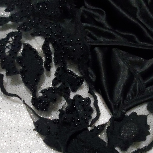 #57 Silky Black Streetwear LONG top/dress - Picture 4 of 4